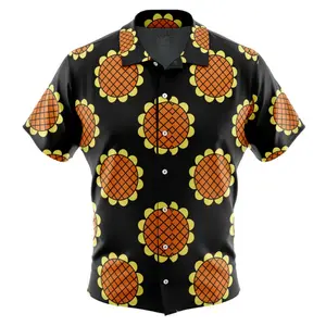 Monkey D Black Lucy Dressrosa One Piece Button Up Hawaiian Shirt | Cool Summer Ape Anime Vibes for Men & Fans for adults and children