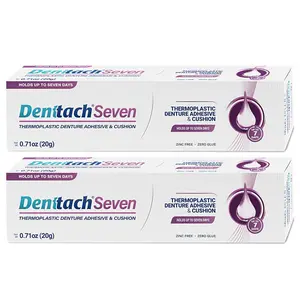 [HOT 2026 - COMBO 2 PACK] Denture Adhesive, Thermoplastic Denture Adhesive, Up to 7 Days Comfortable, Secure Denture Grip, Cushion and Soft Reliner, Waterproof, Non Glue, Zinc Free, Denture Reliner (Pack of 2) - BLACK FRIDAY SALE 51%