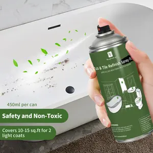 ShangTianFeng White Spray Paint Bathtub & Tile Refinishing Kit for Ceramic Porcelain Fiberglass Durable Semi-Gloss Finish Easy Application