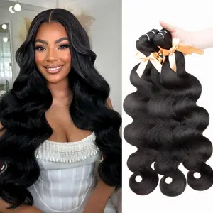 MLIP 16A Raw Indian Hair Bundles Body Wave 3 Bundles Deal – 100% Virgin Human Hair No Shedding No Tangle Silky Soft 16 18 20 Inch