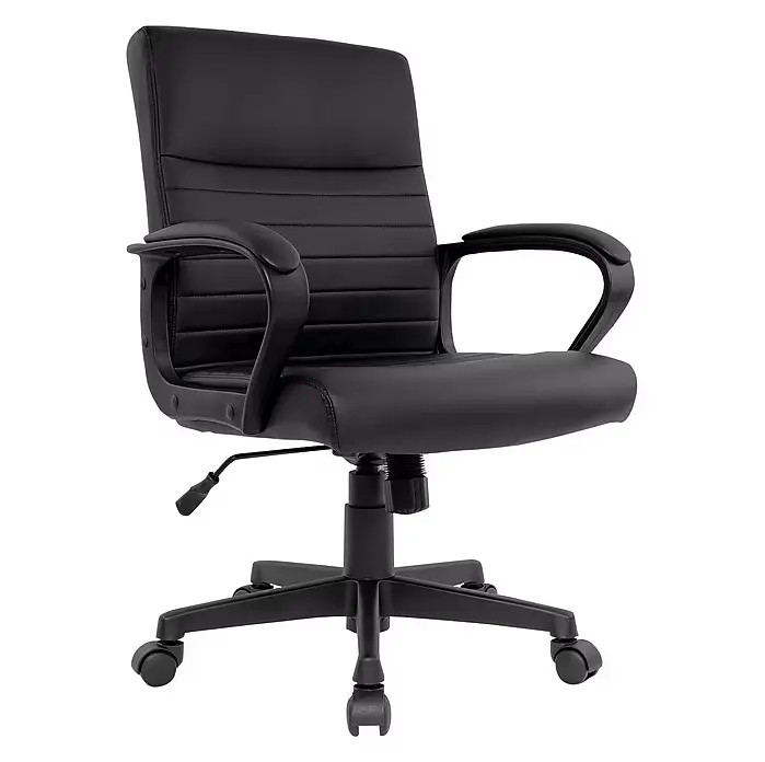 Staples Tervina Ergonomic Luxura Swivel Manager Chair, Black (56904V-CC)