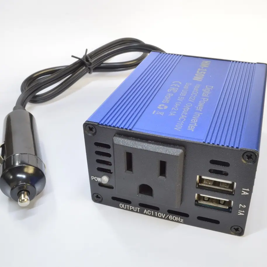 1pc inverter,150w power inverter,car charger adapter,road trip essentials,Adapter Converter,inverter 12v to 110v,car ac,car outlet adapter,car adapter for plug outlet,laptop car charger,Usb car charger,car accessorie,Automobile Adapter, Vehicle Adapter