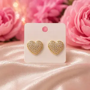 Gold Heart Earrings stainless steel BS Jewelry