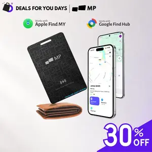[Father‘s Day Gift] GPS Tracker, 1.6mm Slim Anti-Lost Device works with Apple Find My and Android, No Monthly Fee, Rechargeable Smart Tracking Card /GPS for Wallet, with Left-Behind Remind & Loud Alerts, Gift under $30