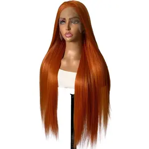 LeendaLuxe 13x4 Premium Lace Front Wig – Long Straight Heat-Friendly Synthetic Ombre Swiss Transparent Lace