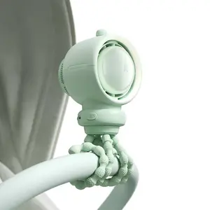 Jisulife Baby Stroller Fan Portable Large Battery Operated 100 Speeds Air Purify & Air Turbo Tech Bladeless Stroller Fan for Car Seat