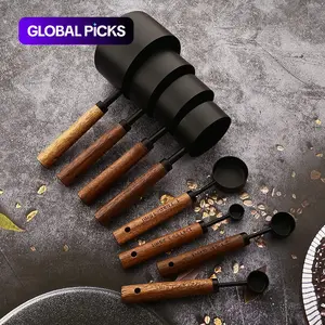 Stainless Steel Measuring Cup and Spoon Set, 4 or 8 Piece Multifunctional Measuring Spoons with Handle, Kitchen Measuring Utensils, Food Measuring Tool, Kitchen Accessories, Kitchen Gadgets #GLOBAL PICKS