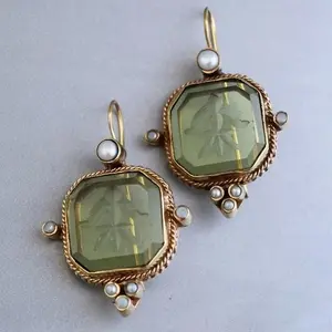 Style Geometric Earrings Set with Imitation Pearl Dropped Earrings for Ladies Elegant Jewelry Festival Gifts