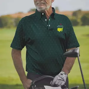 Masters Inspired Golf Polo Shirt – Tournament Pattern Design, Lightweight Breathable Golf Apparel