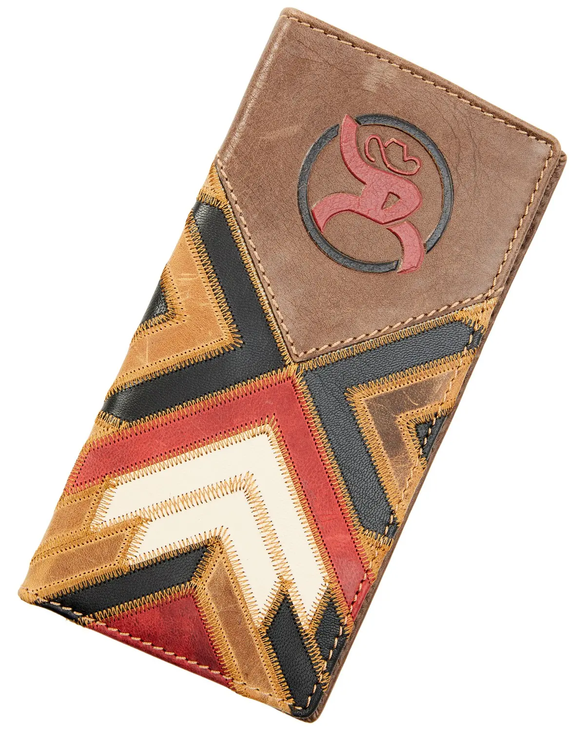 Hooey Men's Men'S Patchwork Overlay Rodeo Wallet - Rw007-Brrd