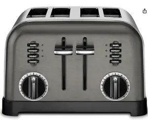 4 Slice Metal Classic Toaster with Adjustable Settings and Easy-Access Slots for Efficient Toasting Durable Metal Construction Ideal for Families and Gatherings smokeless griddle fryer rotisserie oven browning air Fryer with Touch Display deals