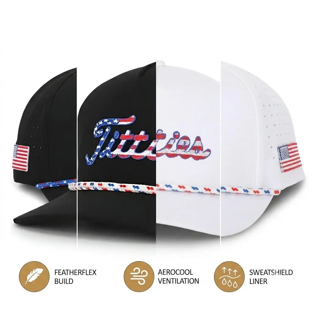 [Pack 2] Titleist Tour Performance Elite Pro Series Golf Cap - Ultimate Sun Protection, Moisture- Wicking Comfort, Breathable Design, And Adjustable Fit For Superior On-Course Performance And All-Day Comfort