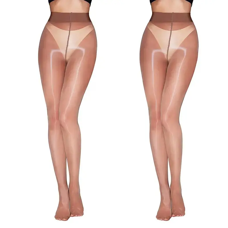 Women's Plus Size High Waist Comfort Sheer  Tights 20D Black  Pantyhose with Control Top & Reinforced Toes Silky Snag-Resistant All-Day Comfort 2 Pairs  Nylon Blend Bridal Womenswear