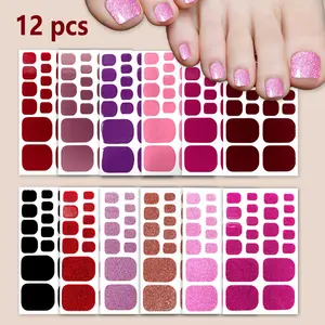 DIY Nail Art Stickers Set, Nail Art Kit, Self-Adhesive Full Wrap Nails Decorations, Nail Designs, Easy Application Manicure Tools for Women & Girls, Nail Wraps