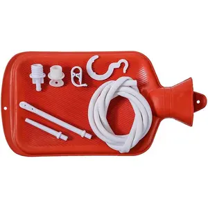 Enema Bag Kit 2 Quart Home Water & Coffee Colon Cleansing Kit Hot-Water Bag with 5 Foot Long Hose