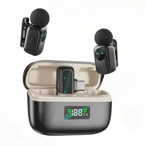 Wireless Lavalier Microphone AI Noise Cancelling 2 Pack Plug & Play for Phone Camera Laptop Live Stream TikTok YouTube Vlog Recording Mic