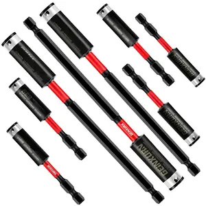 8PACK    Bit Holders, Extension Socket Drill Bit Holder S2 Alloy Steel Hex Shank Quick-Change Drill Bit Guide(3inches and 6inches)