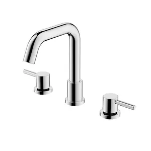 Garvee 8 inch Widespread Bathroom Faucet, Bathroom Sink Faucet with Pop-up Drain and Supply Lines, Two Handles, 360 Degree Swivel Sink Faucet for Bathroom Sink Vanity RV Farmhouse Sink 7-chromium