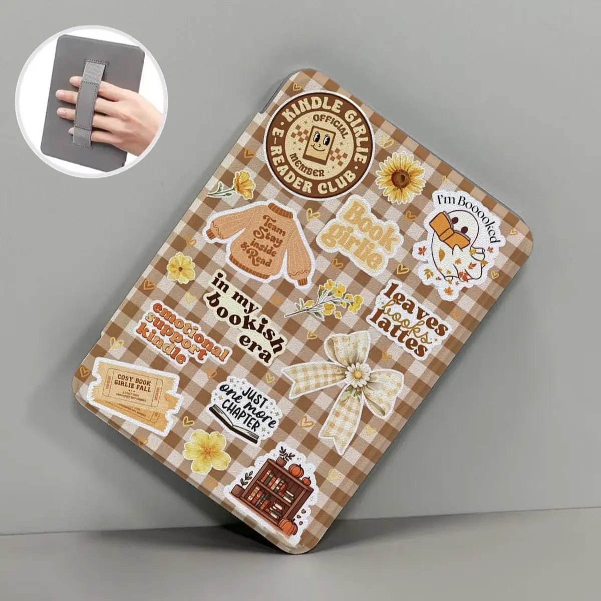 Cute Bow Kindle Protector Cover - PU Leather Tablet Cover with Handheld Handle, Transparent Back, Automatic Sleep/Wake for 7in 12th Gen Paperwhite, 6.8in 11th Gen, 6.0in Kindle E-Reader Models, Tablet Covers