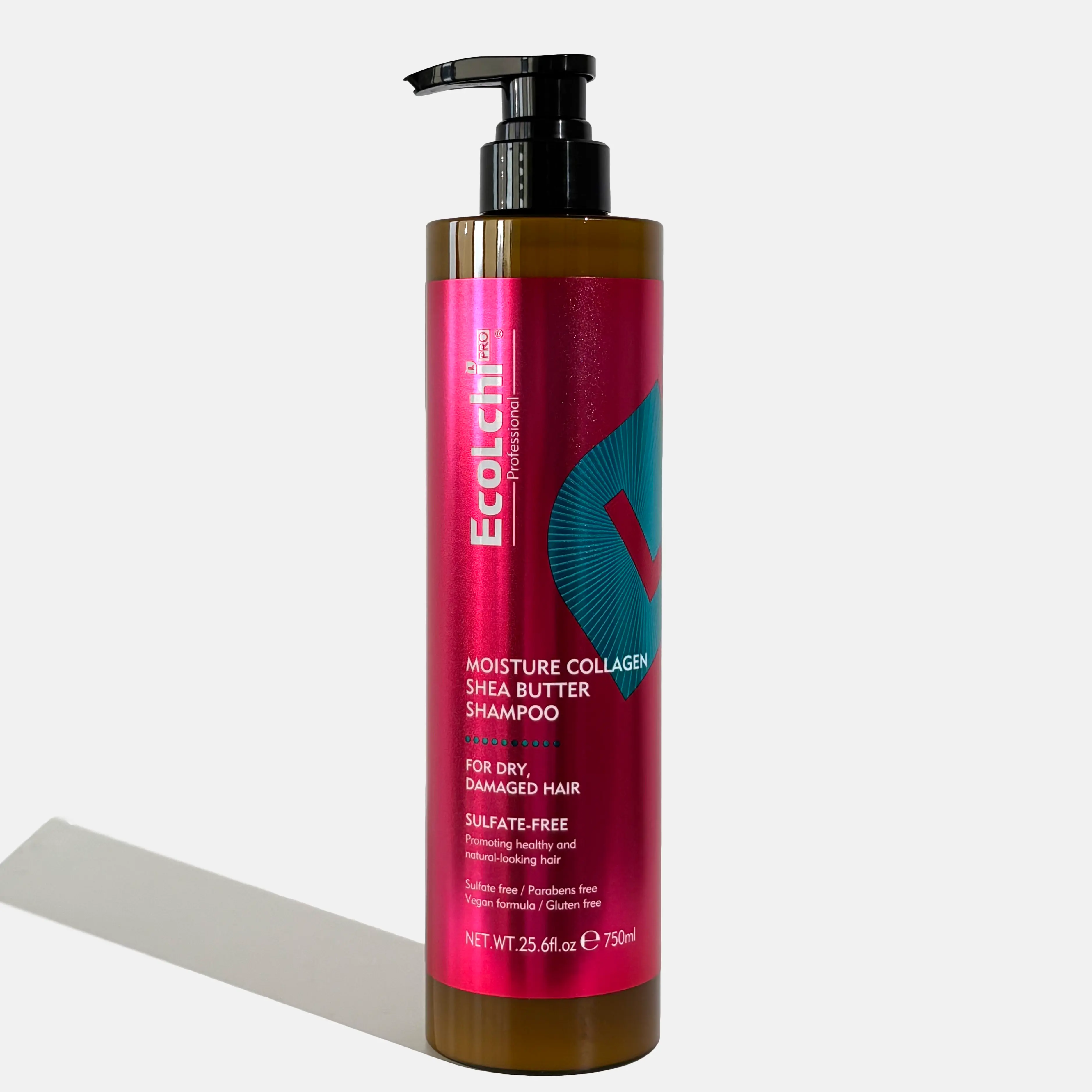 EcoLchiPRO Collagen Shampoo, Organic Herbal Extract with Shea Butter, Deep Repair Cleansing Liquid for Dry Damaged Hair, Hydrate & Lock Moisture, Smoothing Haircare, 750ml/25.6 fl oz Moisturize Conditioner