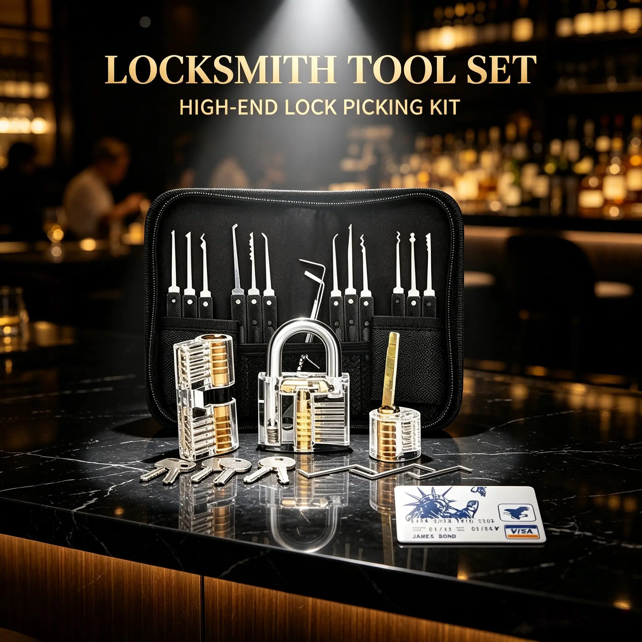 3-Pack Stainless Steel Padlocks with Transparent Acrylic Safety Lock Set, Weatherproof Home Supplies for Housewarming, Game Night, Birthdays, ABS-Built for Business Use, Gym Gates, Outdoor Spaces