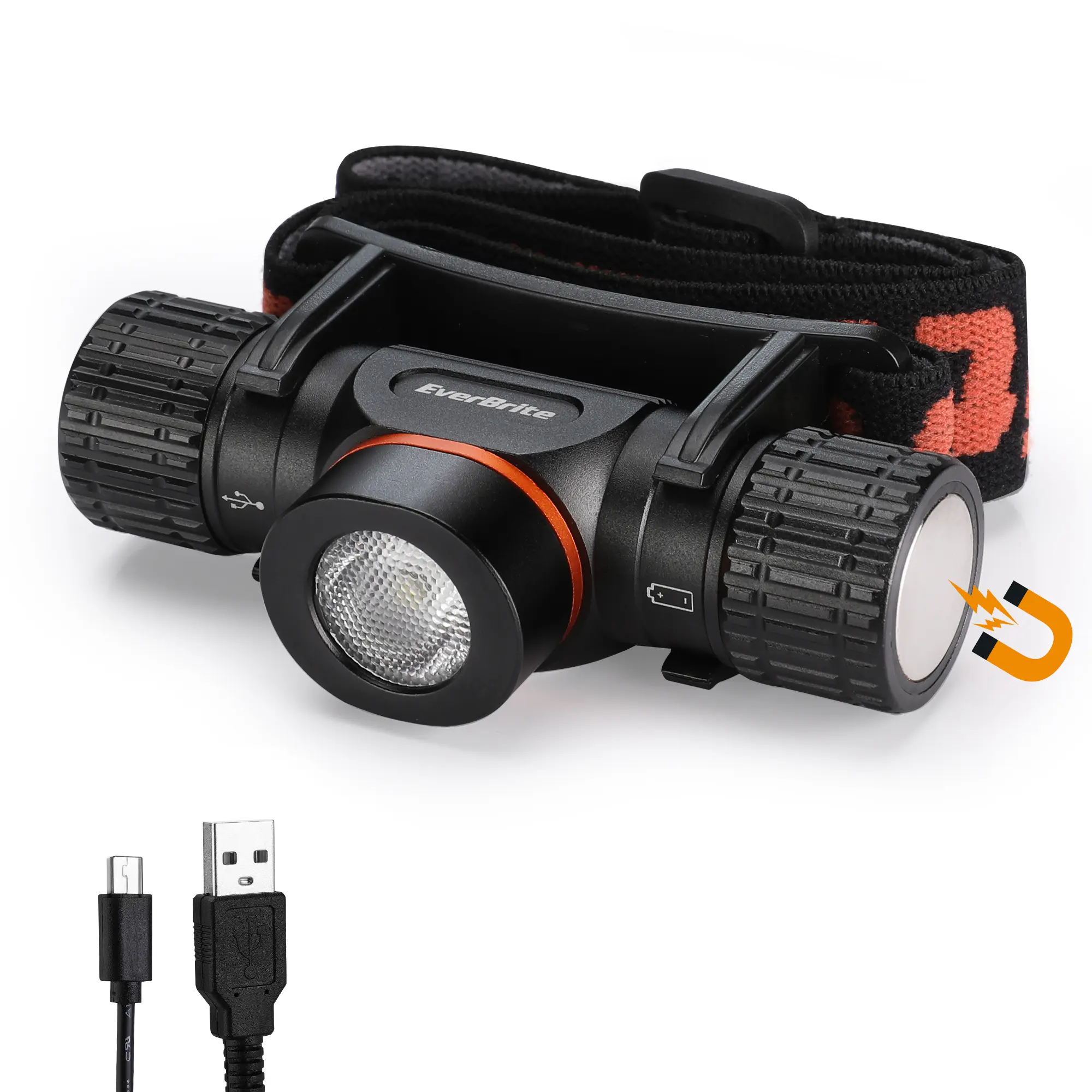 #fathersdaygift EverBrite Rechargeable Headlamp, 1000 Lumen LED Rechargeable Headlight with 5 Light Modes, Magnetic Base and Adjustable Headstrap,Perfect for Camping, Hiking, Caving, Fishing