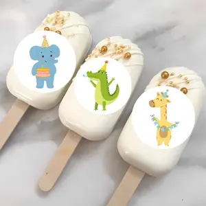 Party Animals Edible Treat Toppers: Cupcakes, Oreos, Cakes neutral safari animal birthday party Edible Decorations