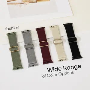 5 Pack Nylon Elastic Apple Watch Bands, Soft Sport Loop Breathable Adjustable Stretch Wristbands for Ultra & Series 1–11, Men Women Replacement Straps