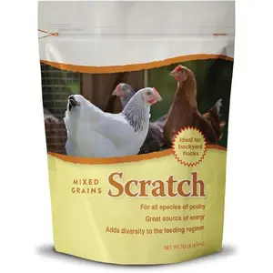 Nutrient-Rich Chicken Feed| High-Protein Scratch Grains| 10 LB Poultry Supplement| Natural Ingredients for Hens| Balanced Diet Enhancer| No Artificial Additives critter  trail  cage critter  trail  cage bin  cage