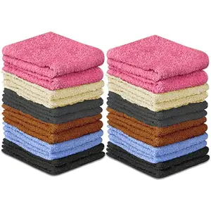 100% Cotton Washcloth Set (Multi-Color (12x12), 12x12 (Pack of 24))