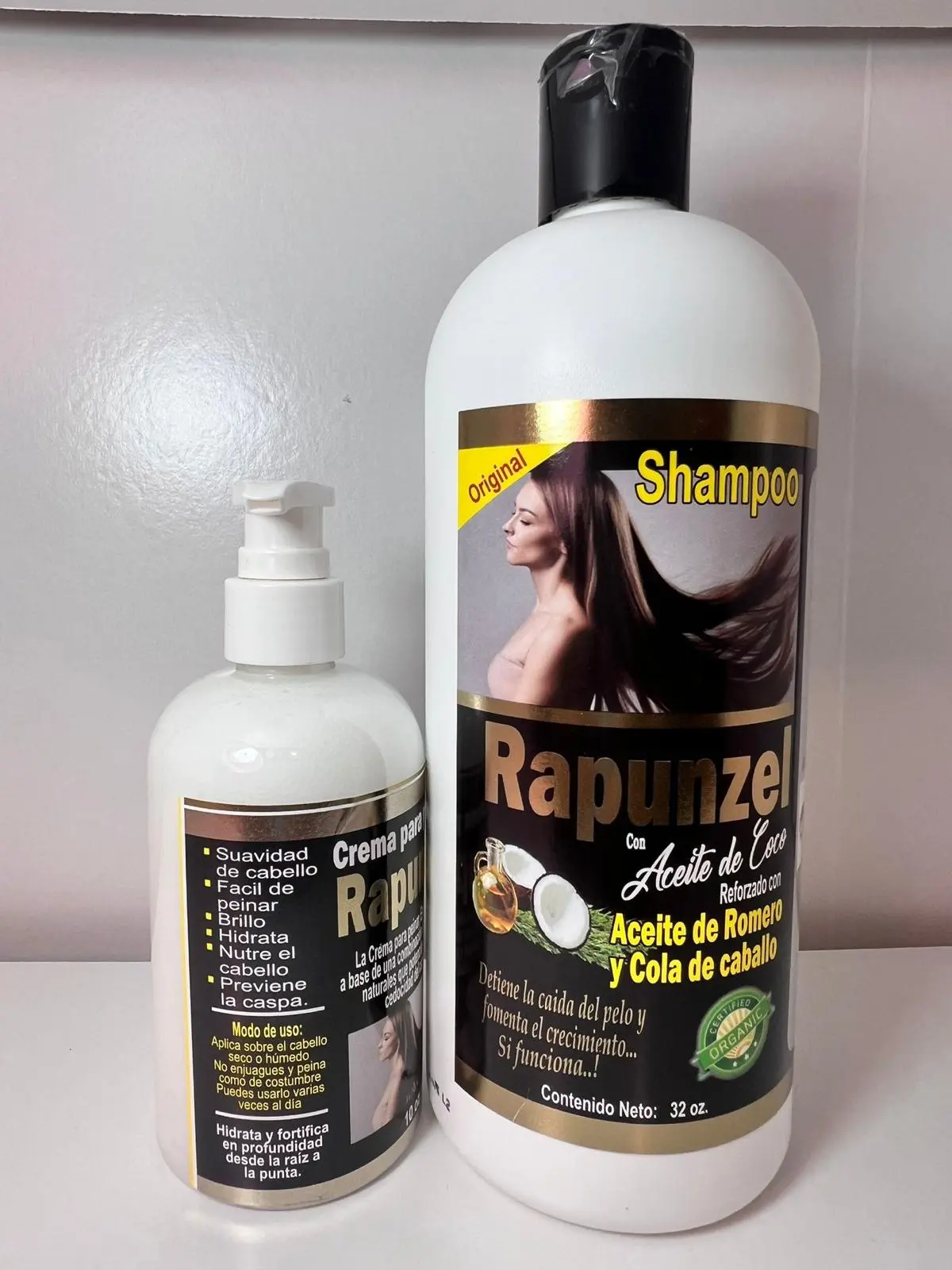 RAPUNZEL SHAMPOO AND STYLING CREAM WITH COCONUT, ROSEMARY AND HORSETAIL, SET OF 2 PRODUCTS