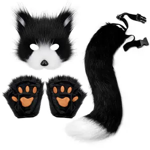 Handmade Fox Costume Set – Fluffy Tail, Ears & Paw Gloves | Perfect for Cosplay, Halloween & Themed Parties
