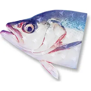 Snowboard Stomp Pad, Funny Fish Stomp Pad Snowboarding with 3D Bumps Design, PVC-Material, 7.8 x 6.7 in