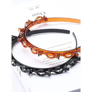8Pcs Integrated Hair Hoop With Cute Hair Clips Set, Multifunctional All-match Women Headbands, Lightweight Minimalist Daily Hair Accessories, Trendy Styling Decor for Dating Party Casual Wear & Mother’s Day Gift