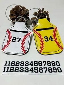 baseball Luggage Tags for Suitcases with Stainless Loop, Cover ID Label, Faux Leather Privacy Protection Bag Tags Sport Travel Accessories, Baseball Tags for fan, Made players number, Travel Name ID Tags Address Card for Luggage