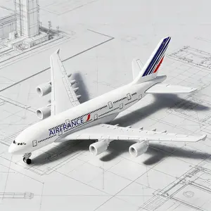 1:400 scale A380 aircraft model Airplane, 16cm alloy metal plane with rolling wheels and display stand. Premium aviation collectible toy suitable for men, ideal as a birthday, Christmas, or holiday gift, also serves as decoration.