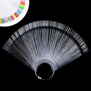 Transparent Nail Swatch Stick with Ring, Square Nail Swatch Stick, Nail Art Practice Tool, Nail Art Accessories, Nail Salon Supplies, Nail Art Tools, Nail Art Manicure for Nail Art Salons Home Diy