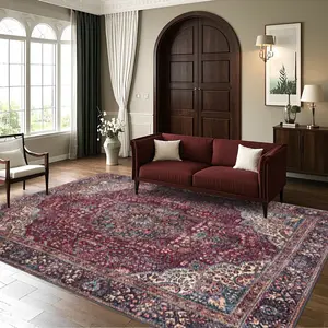 Velvet Soft and Comfortable: Classic Persian Traditional Retro Art Pattern Printed Carpet, Home Decoration Carpet, Living Room Carpet, Living Room Rug, Sofa Mat, Shopping Mall, Coffee Shop