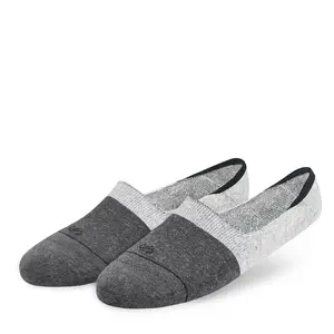 Colorful Cotton Socks: DS Unisex Invisibles (Dark Grey/Light Grey)