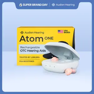 Audien Atom ONE OTC Hearing Aids for Adults – Discreet In-Ear Sound Amplification, Rechargeable, No Prescription