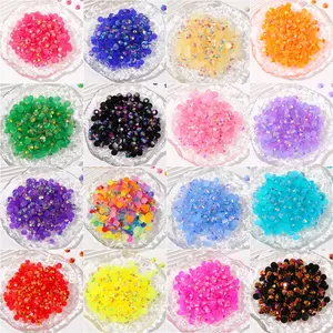 3000/2000/1200pcs 3mm 4mm 5mm Multiple colors Non HotFix Nail Resin Sparkly Rhinestones transparent AB FlatBack Plastic Crystals DIY Glitters Cтразы Stone accessoires Decorations