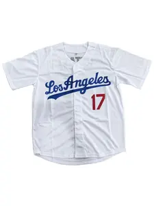 Men's Los Angeles #17 Black Baseball Jersey, Casual Sporty Short Sleeve T-Shirt for Daily Wear, Sportswear for Men, Sport Top, Jersey Shirts