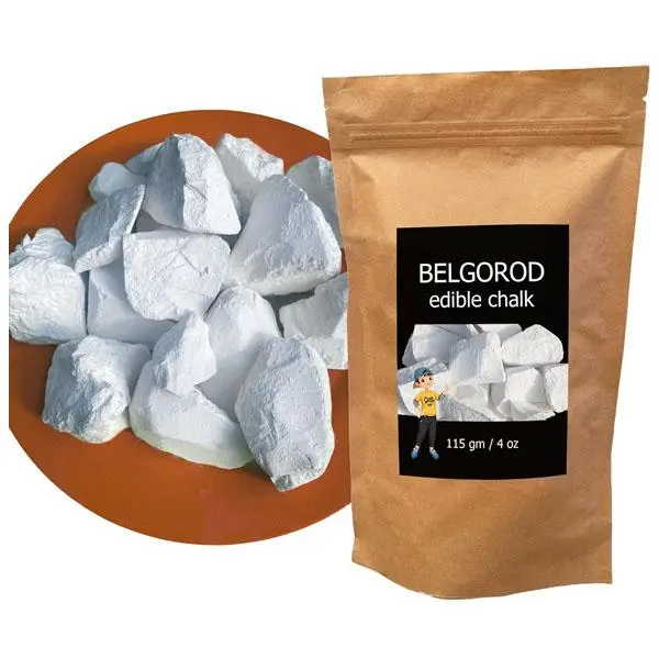 Belgorod Edible Chalk – Chalk Chunks for Eating, Pica Cravings, and ASMR – Hand-Picked, Pure, and Additive-Free – 4oz (115g)