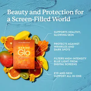 Marine Glo Collagen-Reduce Wrinkles, Defend Eyes & Skin Against Blue Light Damage - 30 Stick Packs