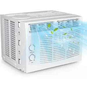5000 BTU Window Air Conditioner Unit - Cools Rooms Up to 150 Sq.Ft., Low Noise and Energy Efficient, for Bedroom, Office, Dorm (Quick Installation Kit)
