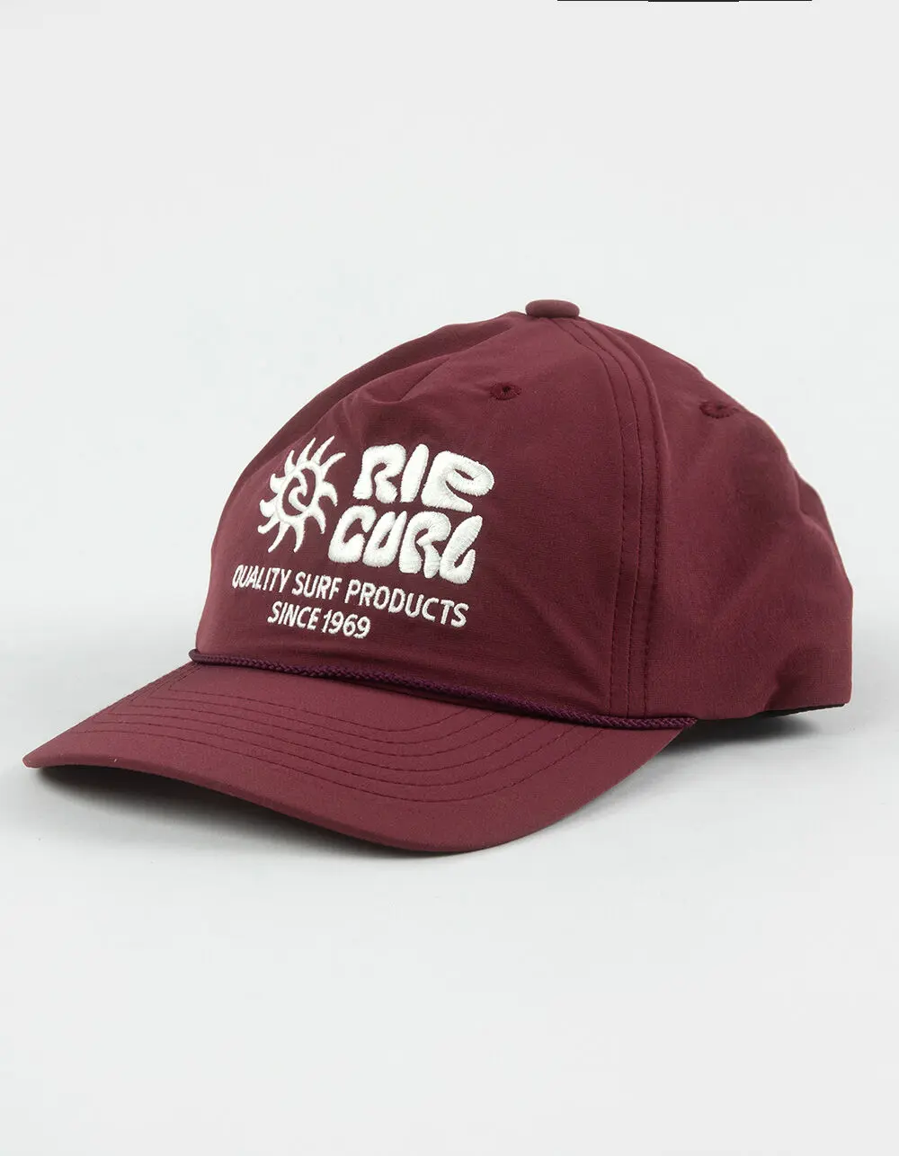 RIP CURL  Mens Pacific Rinse Flexfit Snapback Hat, Burgundy