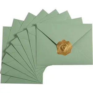 50 Pieces Sage-Green A7 Greeting Card Envelopes 5.24 x 7.24 Inches for 5 x 7 Wedding Invitation Cards Greeting Cards Birthday Baby Shower Invitations