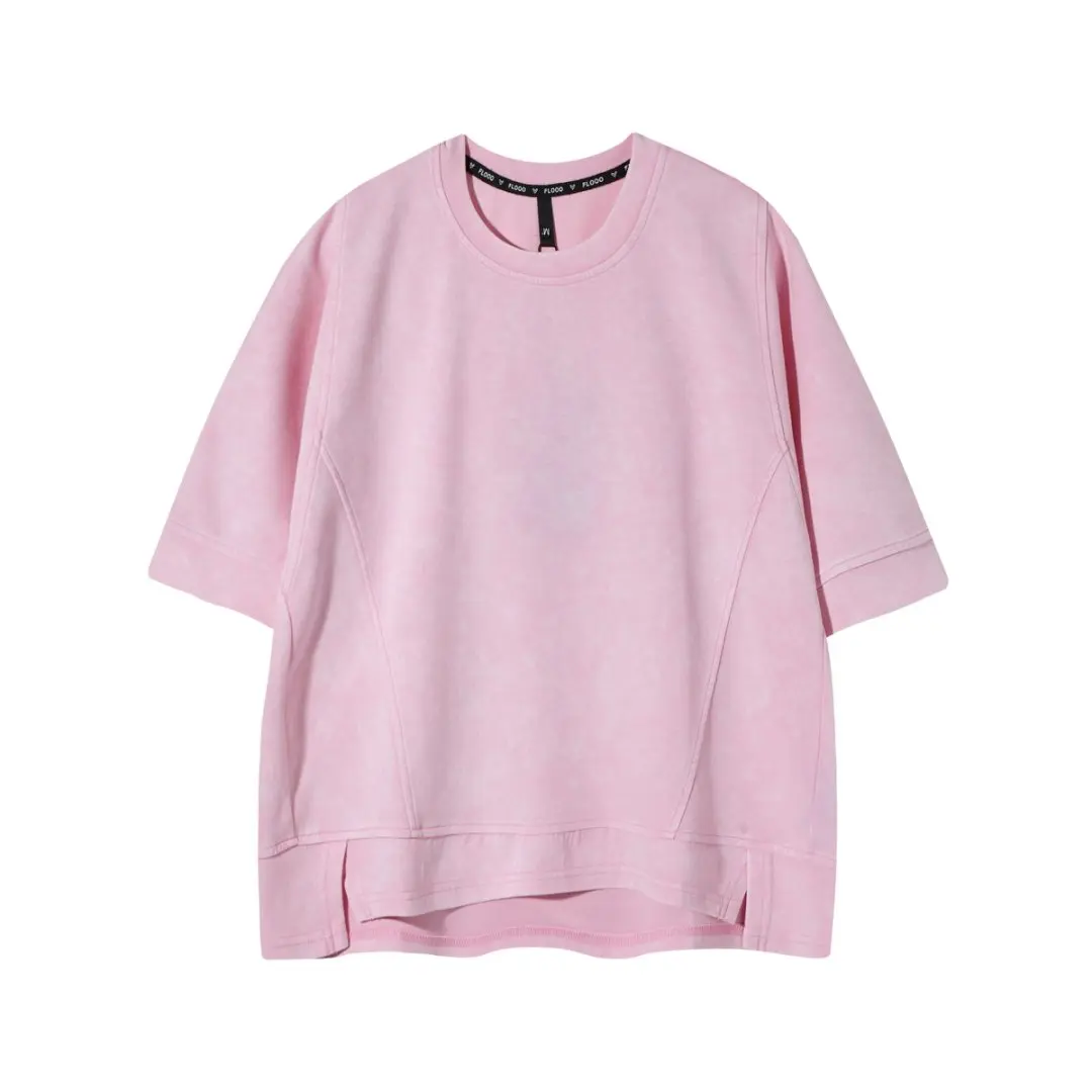 Womenswear Crewneck sweatshirts with Unique Shoulder Cutouts and White Stripes Casual Style