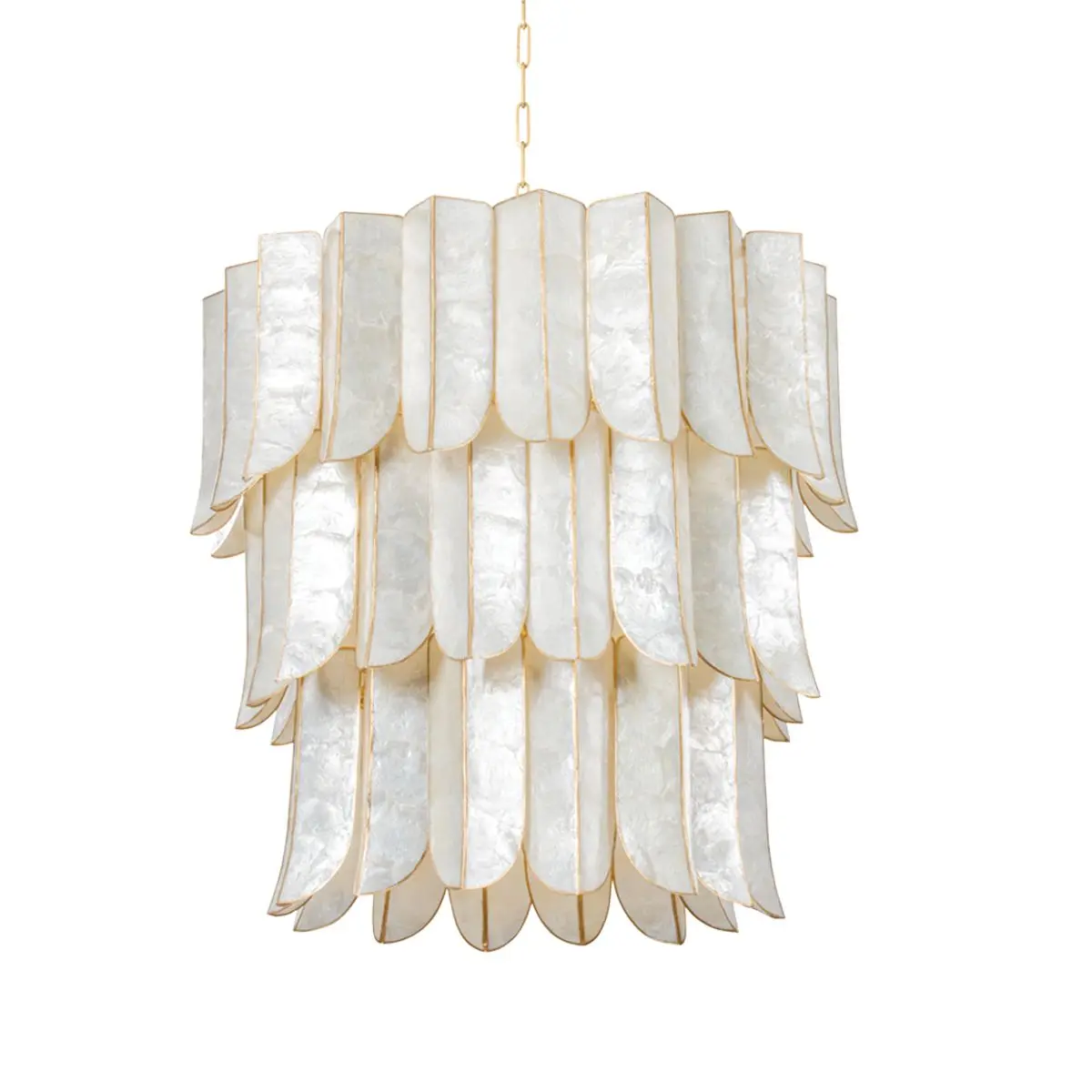 Cartagena Chandelier With Elegant Capiz Shell Panels – Stunning Multi-Tiered Design