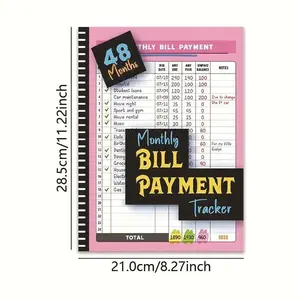 Financial Planner Folder - 48 Month Budget & Bill Payment Tracker Monthly Expenditure Records Durable Paper Family Budget Log for Efficient Home & Office Management Free Delivery Nationwide Daily Notebook